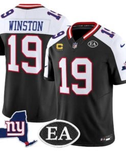 New York Giants Ernie Accorsi Memorial & State Patch Vapor Limited Jersey - All Stitched