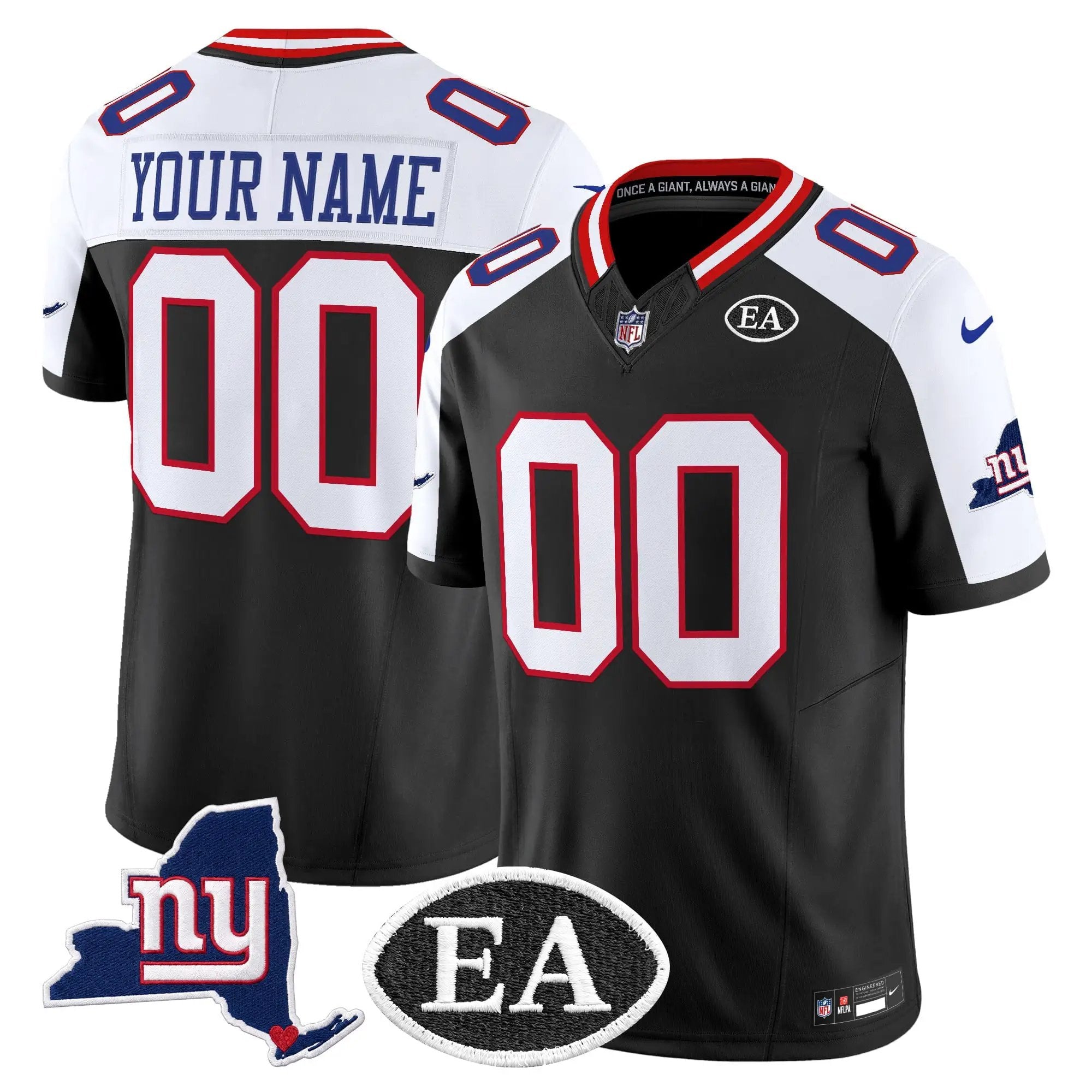 New York Giants Ernie Accorsi Memorial & State Patch Vapor Limited Custom Jersey - All Stitched - Top Design Fan New York Giants Ernie Accorsi Memorial & State Patch Vapor Limited Custom Jersey - All Stitched