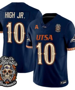 Brandon High Jr. Jersey #10 UTSA Roadrunners Día de los Muertos Vapor Limited All Stitched