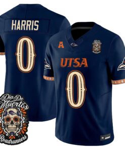 Frank Harris Jersey #0 UTSA Roadrunners Día de los Muertos Vapor Limited All Stitched