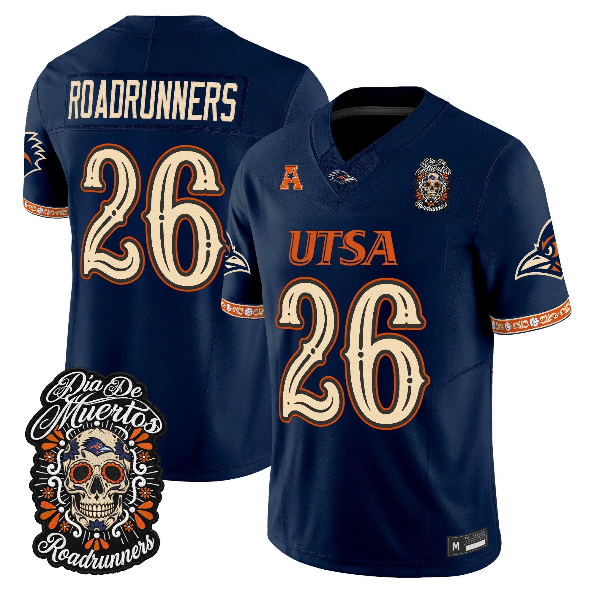Roadrunners Jersey #26 UTSA Roadrunners Día de los Muertos Vapor Limited All Stitched - Top Design Fan Roadrunners Jersey #26 UTSA Roadrunners Día de los Muertos Vapor Limited All Stitched