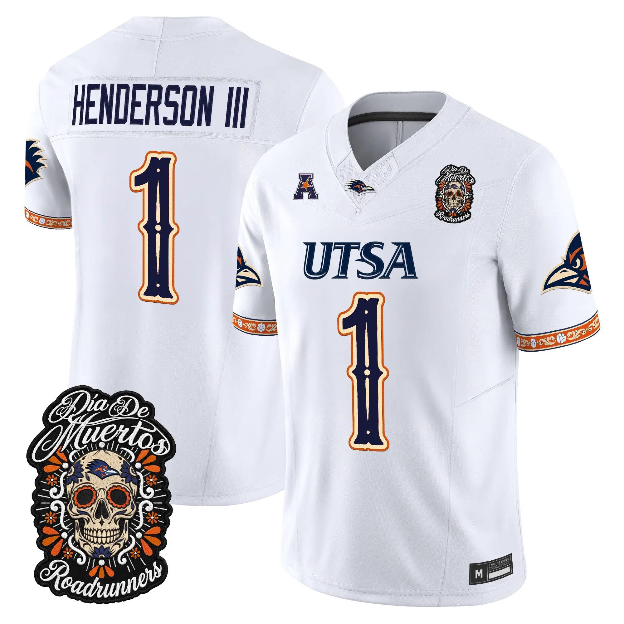 will-henderson-iii-jersey-1-utsa-roadrunners-dia-de-los-muertos-vapor-limited-all-stitched-03 - Top Design Fan Will Henderson III Jersey #1 UTSA Roadrunners Día de los Muertos Vapor Limited All Stitched