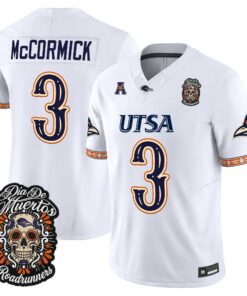 Sincere McCormick Jersey #3 UTSA Roadrunners Día de los Muertos Vapor Limited All Stitched
