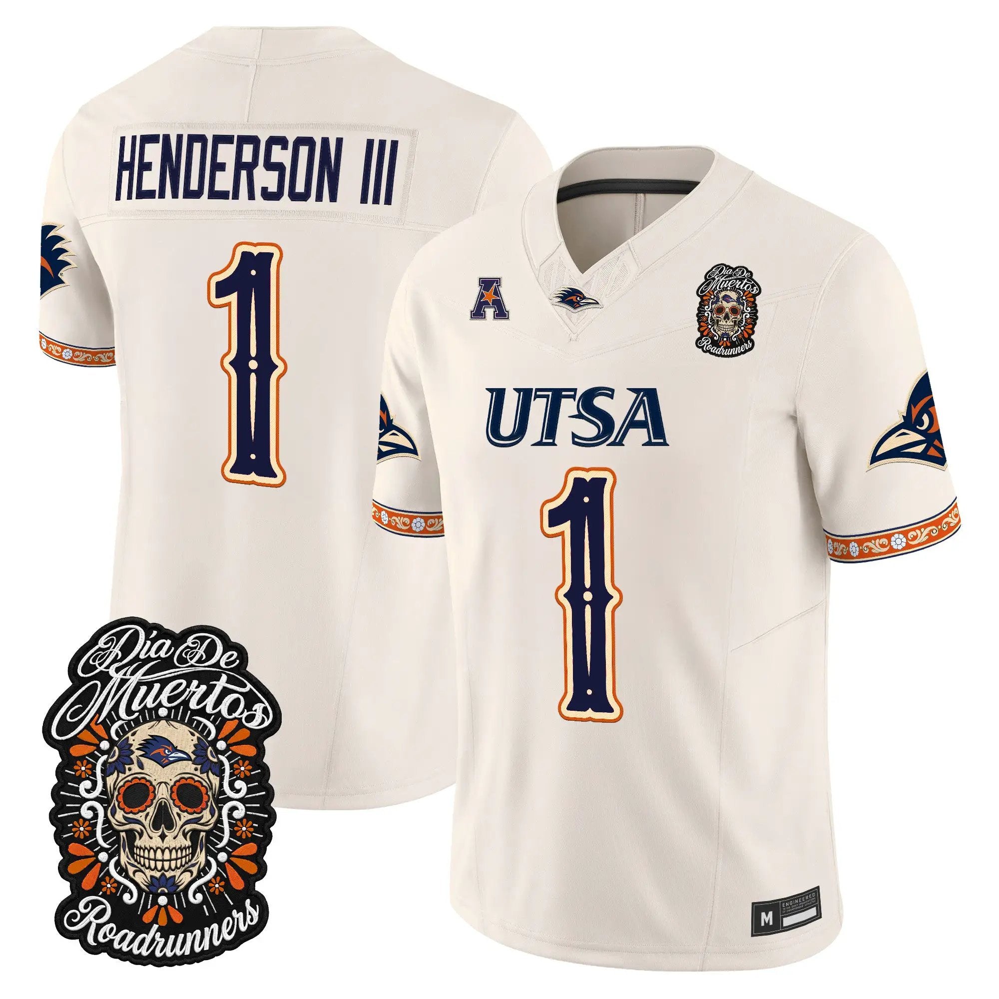 will-henderson-iii-jersey-1-utsa-roadrunners-dia-de-los-muertos-vapor-limited-all-stitched-04 - Top Design Fan Will Henderson III Jersey #1 UTSA Roadrunners Día de los Muertos Vapor Limited All Stitched
