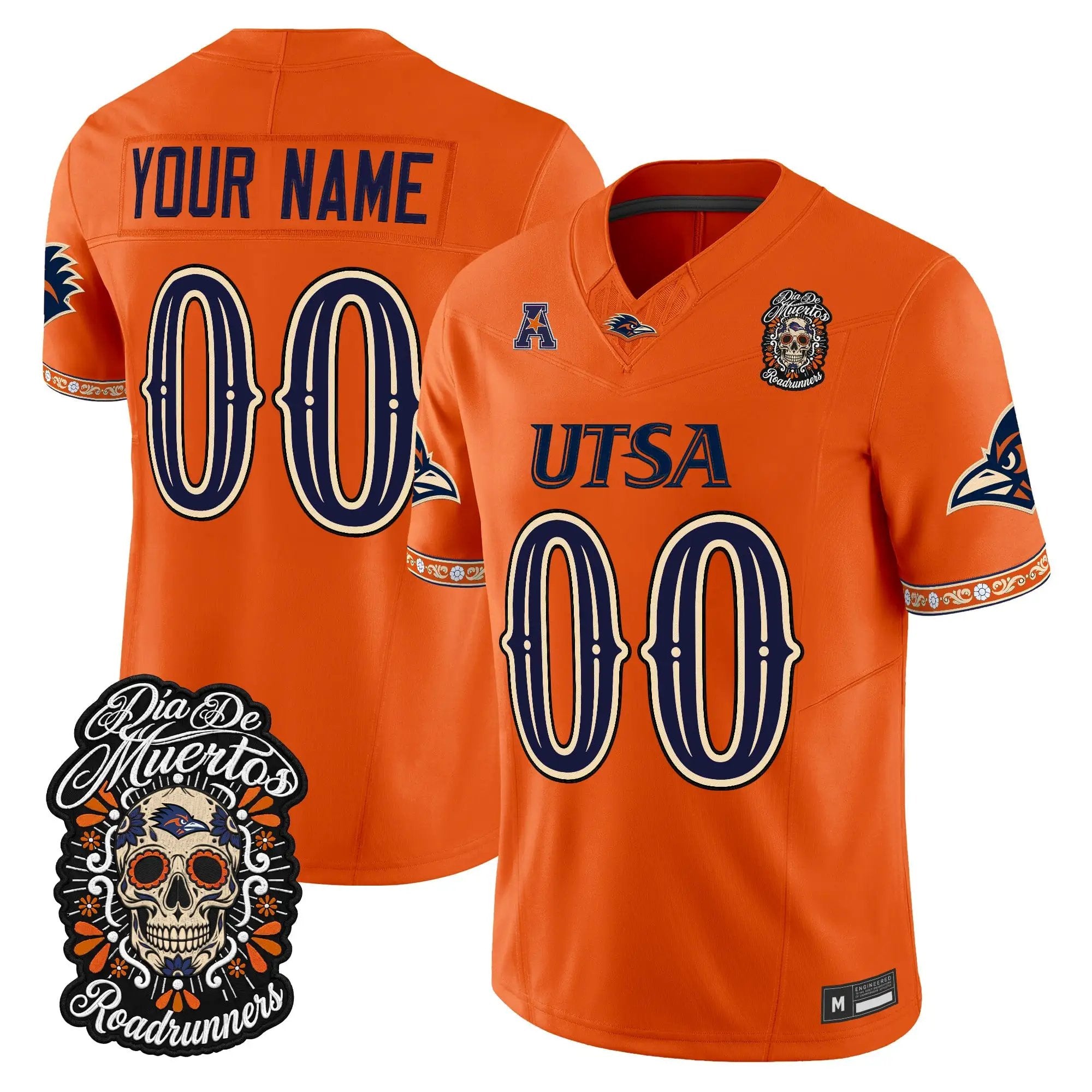 utsa-roadrunners-dia-de-los-muertos-vapor-limited-custom-jersey-all-stitched-02 - Top Design Fan UTSA Roadrunners Día de los Muertos Vapor Limited Custom Jersey - All Stitched