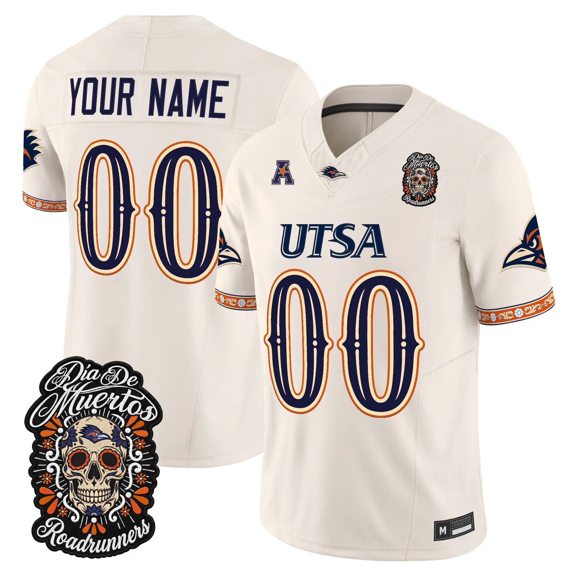 utsa-roadrunners-dia-de-los-muertos-vapor-limited-custom-jersey-all-stitched-04 - Top Design Fan UTSA Roadrunners Día de los Muertos Vapor Limited Custom Jersey - All Stitched