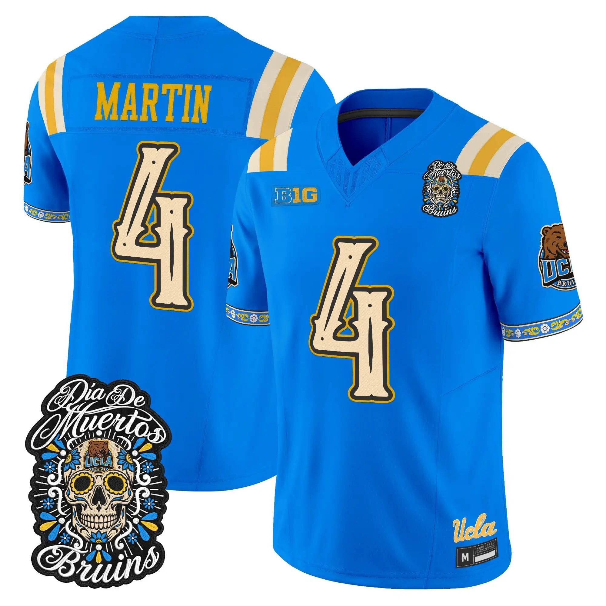 Cole Martin Jersey #4 UCLA Bruins Dia de los Muertos Vapor Limited All Stitched - Top Design Fan Cole Martin Jersey #4 UCLA Bruins Dia de los Muertos Vapor Limited All Stitched