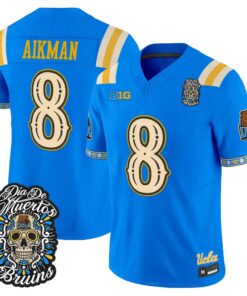 Troy Aikman Jersey #8 UCLA Bruins Dia de los Muertos Vapor Limited All Stitched