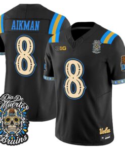Troy Aikman Jersey #8 UCLA Bruins Dia de los Muertos Vapor Limited All Stitched