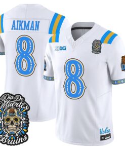 Troy Aikman Jersey #8 UCLA Bruins Dia de los Muertos Vapor Limited All Stitched