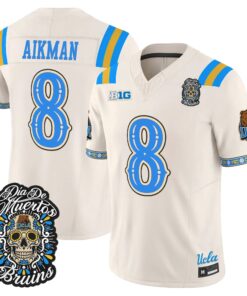 Troy Aikman Jersey #8 UCLA Bruins Dia de los Muertos Vapor Limited All Stitched
