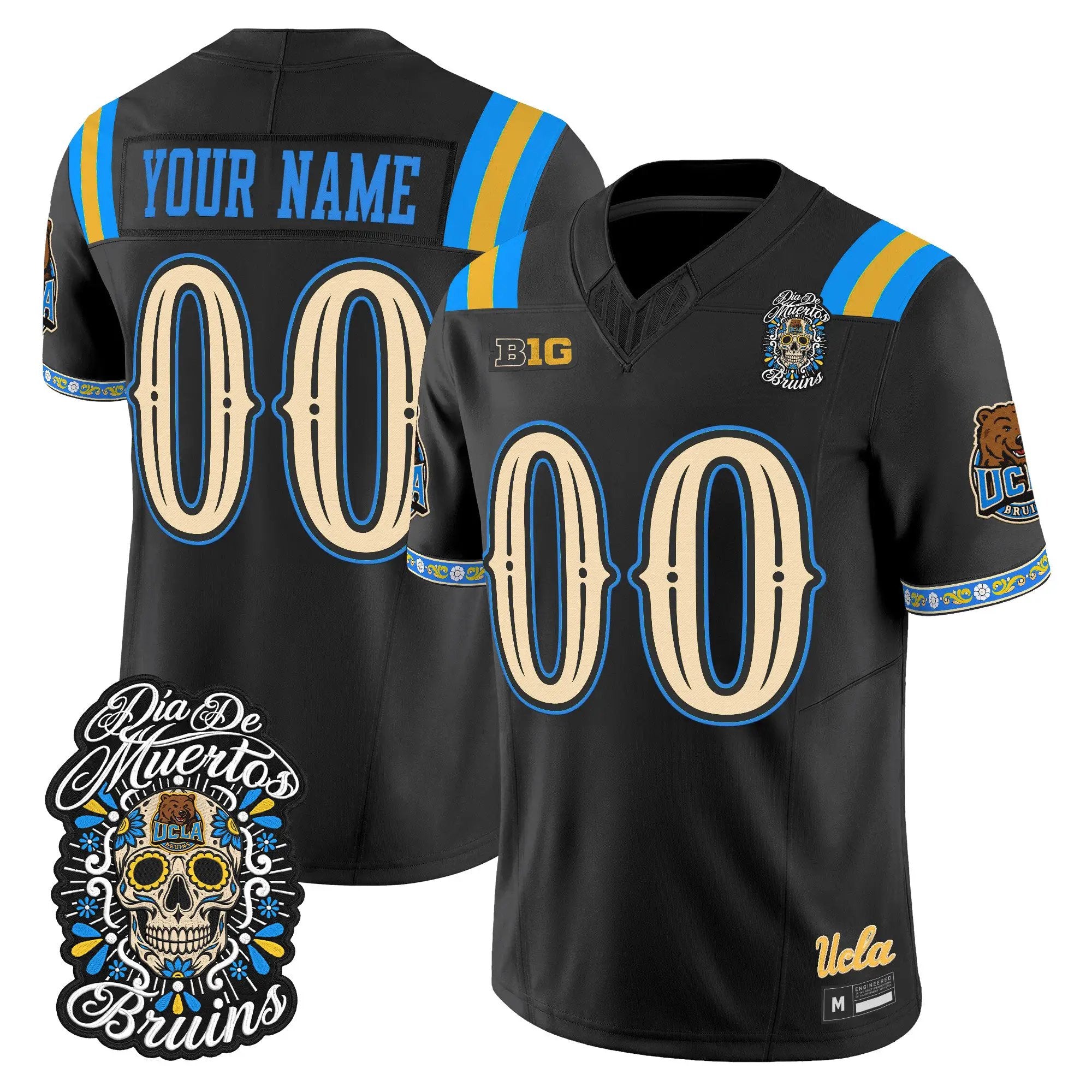 ucla-bruins-dia-de-los-muertos-vapor-limited-custom-jersey-all-stitched-02 - Top Design Fan UCLA Bruins Día de los Muertos Vapor Limited Custom Jersey - All Stitched