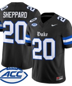 Nate Sheppard Jersey #20 Duke Blue Devils 2026 Dark Mode Vapor Limited All Stitched