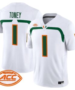 Malachi Toney Jersey #1 Miami Hurricanes 2009 Throwback Vapor Limited All Stitched