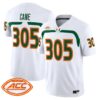 Cane Jersey #305 Miami Hurricanes 2009 Throwback Vapor Limited All Stitched