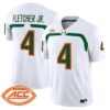 Mark Fletcher Jr. Jersey #4 Miami Hurricanes 2009 Throwback Vapor Limited All Stitched - Top Design Fan Mark Fletcher Jr. Jersey #4 Miami Hurricanes 2009 Throwback Vapor Limited All Stitched