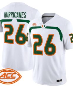 Hurricanes Jersey #26 Miami Hurricanes 2009 Throwback Vapor Limited All Stitched
