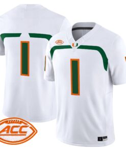 Team Jersey #1 Miami Hurricanes 2009 Throwback Vapor Limited All Stitched