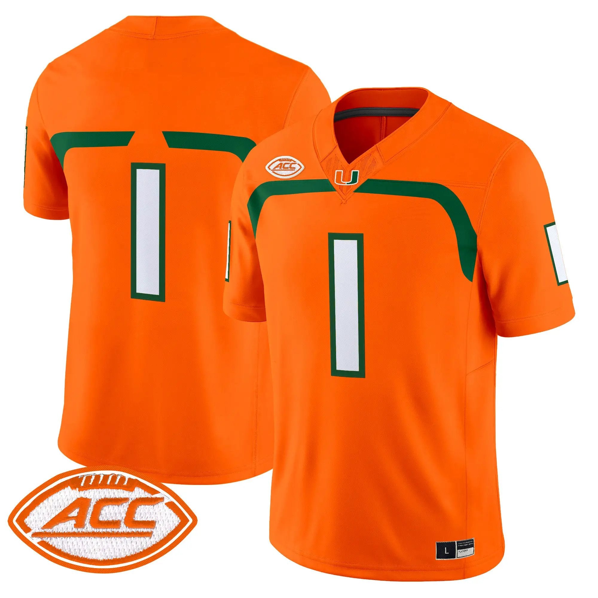 team-jersey-1-miami-hurricanes-2009-throwback-vapor-limited-all-stitched-03 - Top Design Fan Team Jersey #1 Miami Hurricanes 2009 Throwback Vapor Limited All Stitched