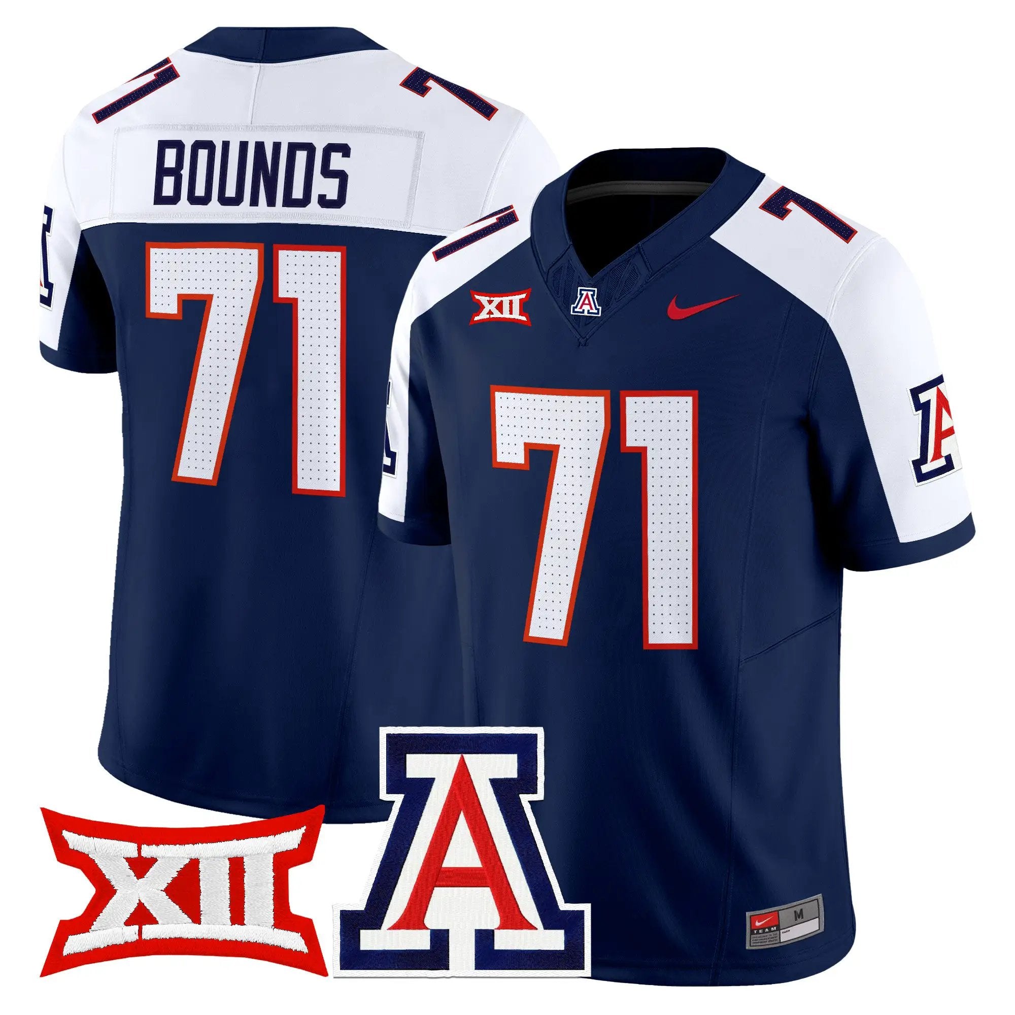 tristan-bounds-jersey-71-arizona-wildcats-2026-vapor-limited-all-stitched-05 - Top Design Fan Tristan Bounds Jersey #71 Arizona Wildcats 2026 Vapor Limited All Stitched