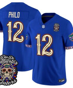 Aaron Philo Jersey #12 Florida Gators Día de los Muertos Vapor Limited All Stitched