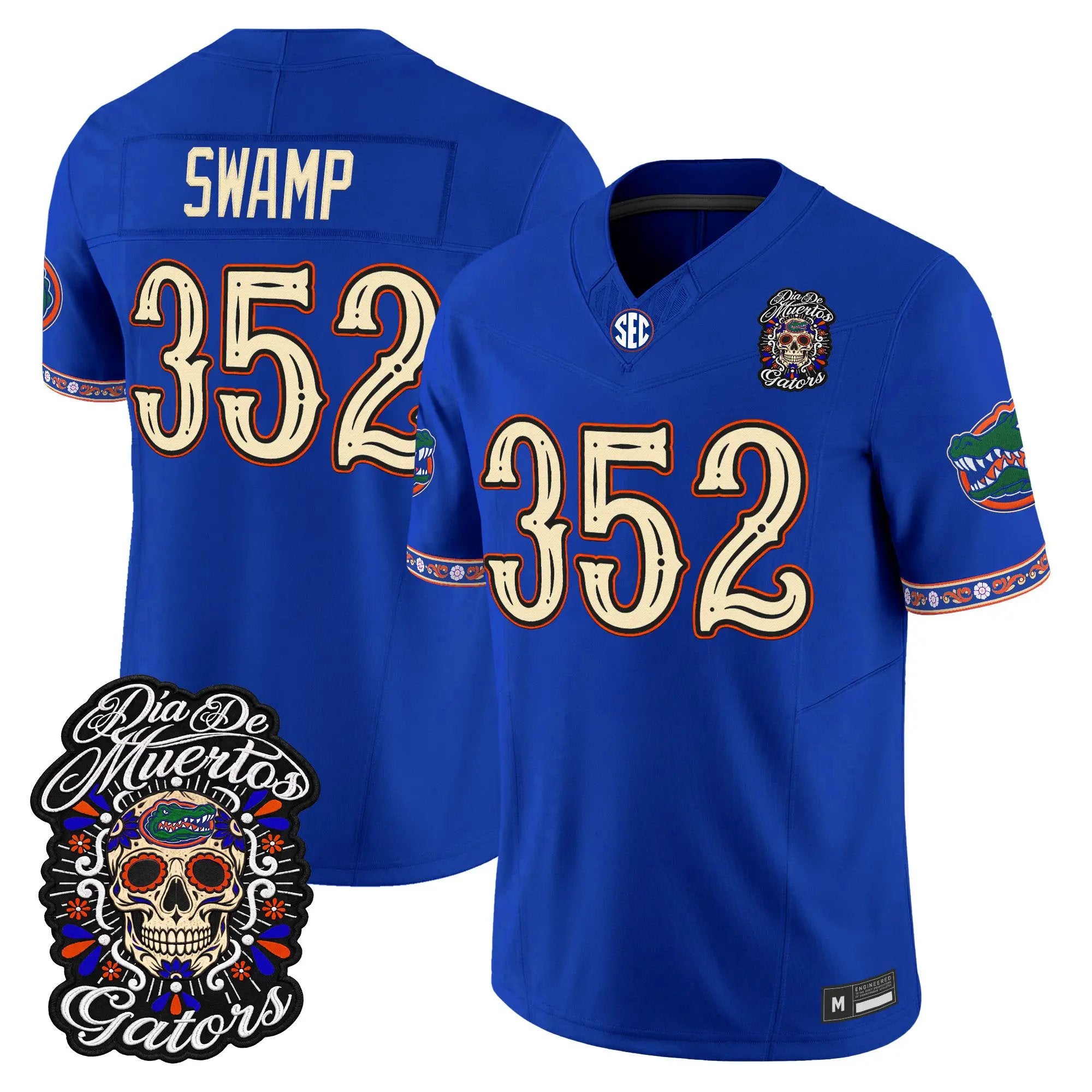 Swamp Jersey #352 Florida Gators Día de los Muertos Vapor Limited All Stitched - Top Design Fan Swamp Jersey #352 Florida Gators Día de los Muertos Vapor Limited All Stitched