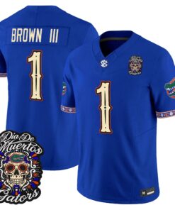 Vernell Brown III Jersey #1 Florida Gators Día de los Muertos Vapor Limited All Stitched