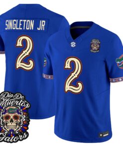 Eric Singleton Jr. Jersey #2 Florida Gators Día de los Muertos Vapor Limited All Stitched