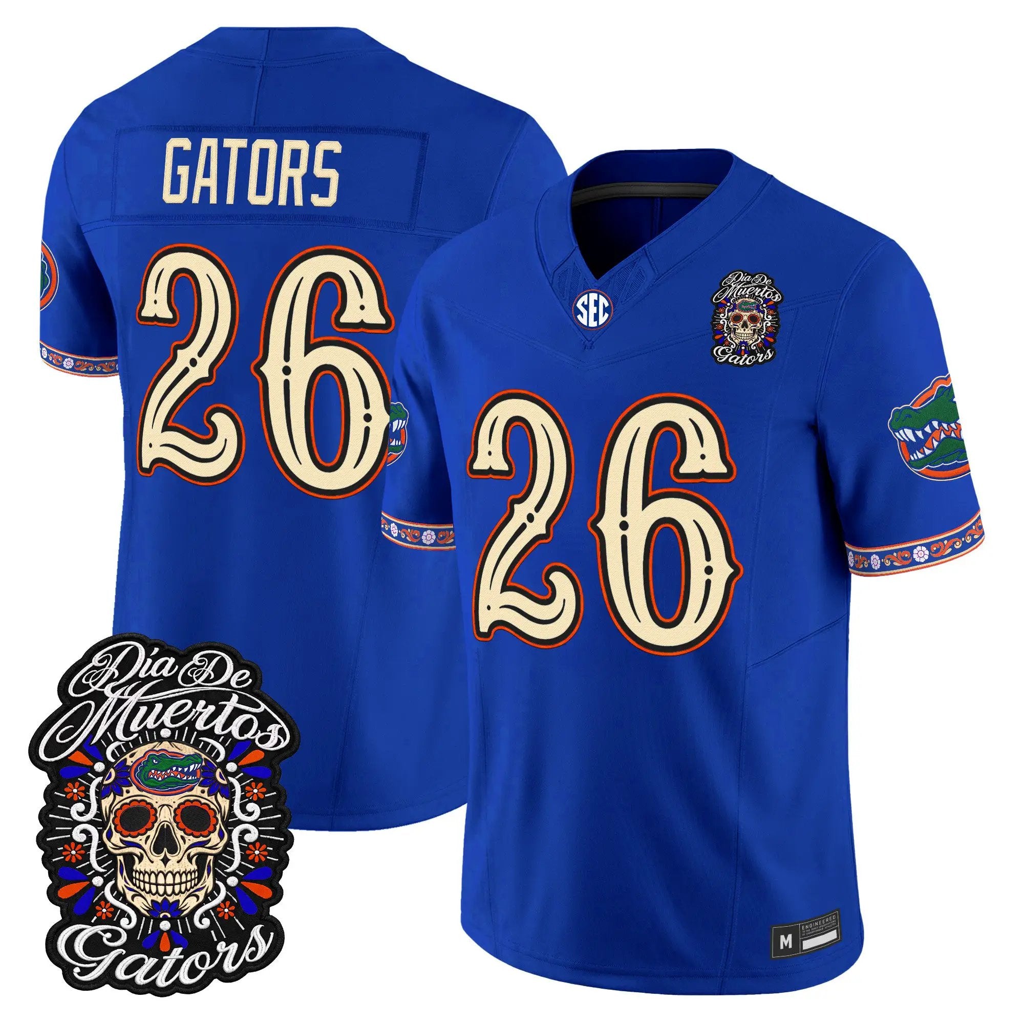 Gators Jersey #26 Florida Gators Día de los Muertos Vapor Limited All Stitched - Top Design Fan Gators Jersey #26 Florida Gators Día de los Muertos Vapor Limited All Stitched