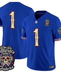 Team Jersey #1 Florida Gators Día de los Muertos Vapor Limited All Stitched