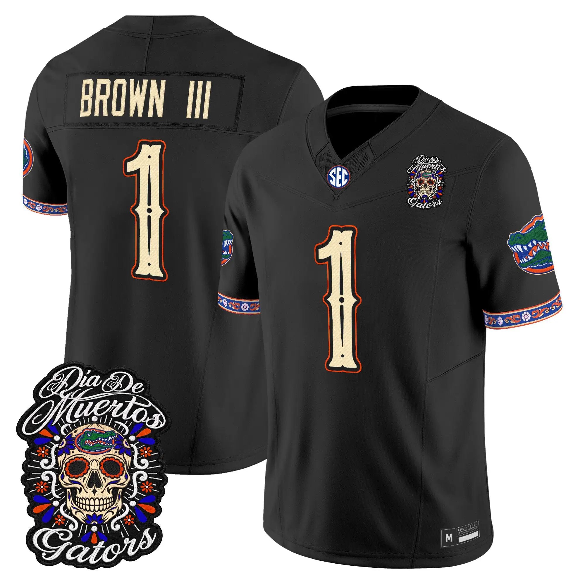 vernell-brown-iii-jersey-1-florida-gators-dia-de-los-muertos-vapor-limited-all-stitched-02 - Top Design Fan Vernell Brown III Jersey #1 Florida Gators Día de los Muertos Vapor Limited All Stitched