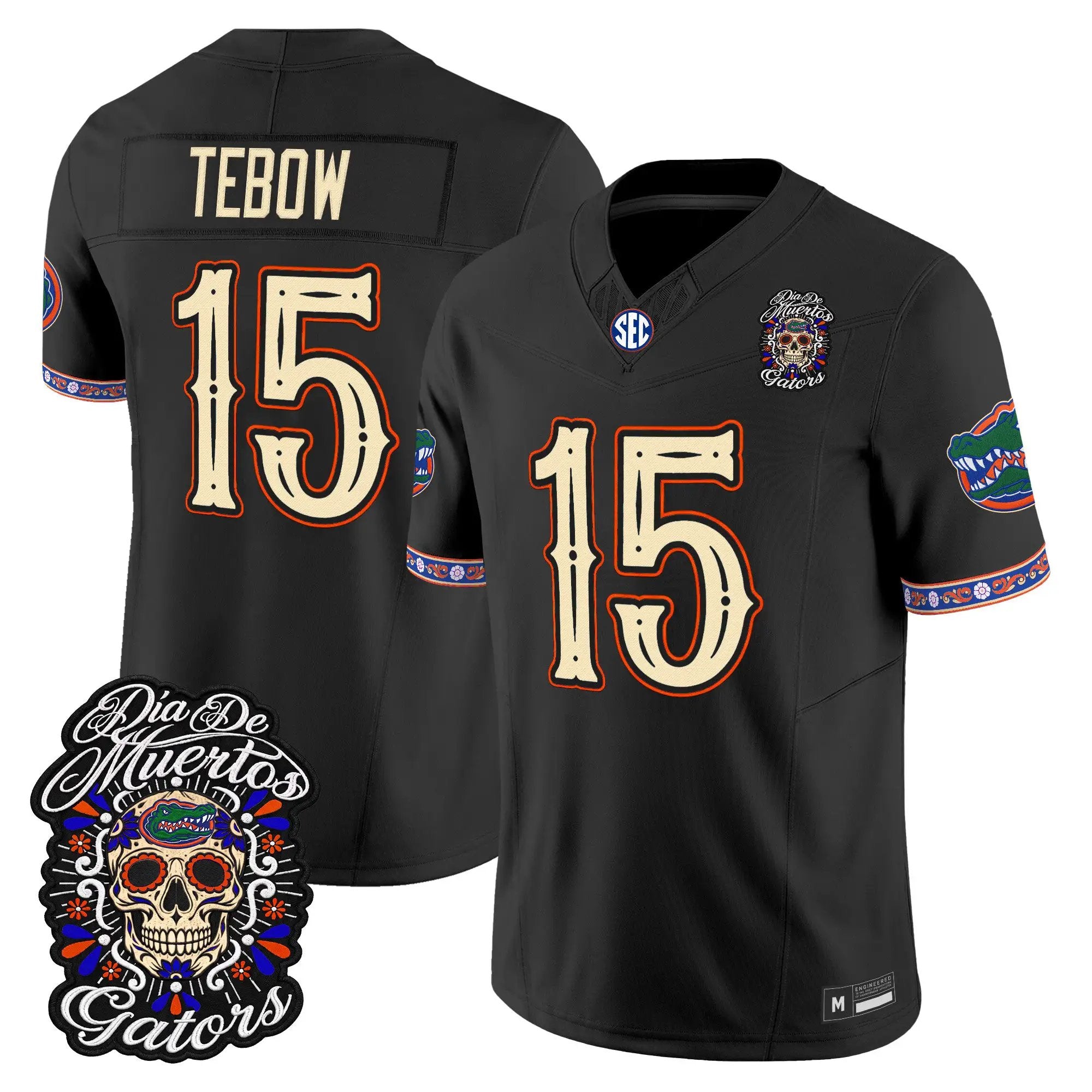 tim-tebow-jersey-15-florida-gators-dia-de-los-muertos-vapor-limited-all-stitched-02 - Top Design Fan Tim Tebow Jersey #15 Florida Gators Día de los Muertos Vapor Limited All Stitched