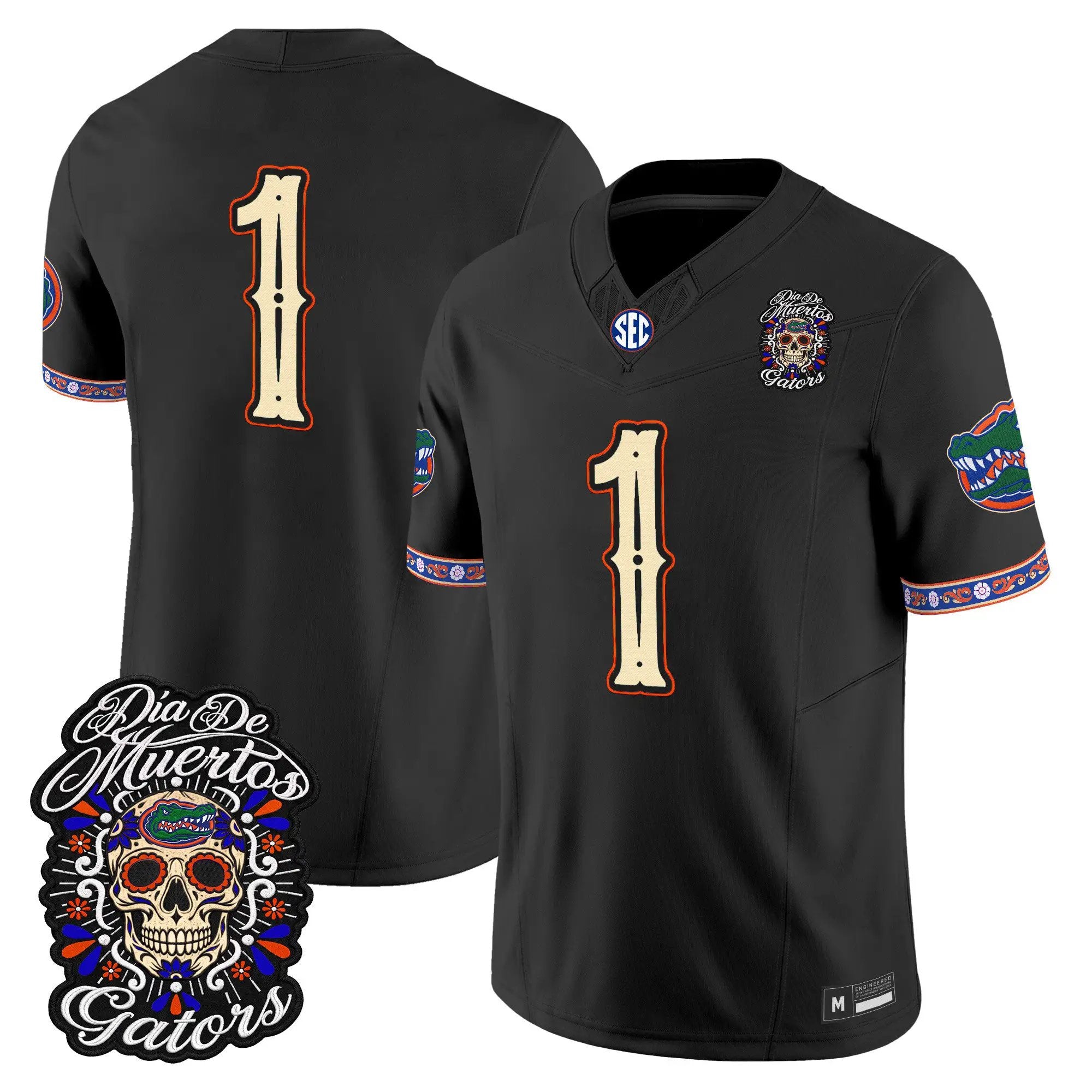 team-jersey-1-florida-gators-dia-de-los-muertos-vapor-limited-all-stitched-02 - Top Design Fan Team Jersey #1 Florida Gators Día de los Muertos Vapor Limited All Stitched