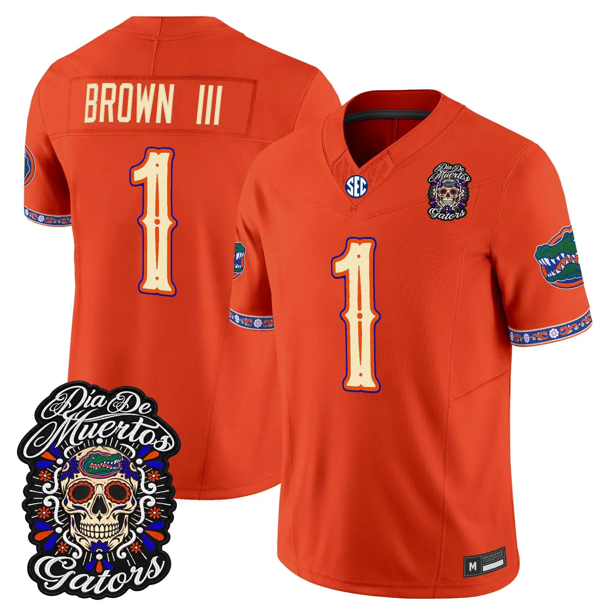 vernell-brown-iii-jersey-1-florida-gators-dia-de-los-muertos-vapor-limited-all-stitched-03 - Top Design Fan Vernell Brown III Jersey #1 Florida Gators Día de los Muertos Vapor Limited All Stitched