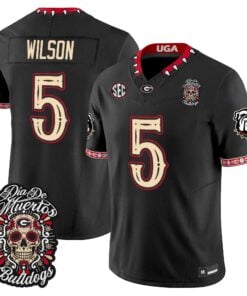 Raylen Wilson Jersey #5 Georgia Bulldogs Día de los Muertos Vapor Limited All Stitched