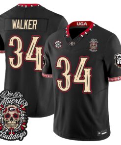 Herschel Walker Jersey #34 Georgia Bulldogs Día de los Muertos Vapor Limited All Stitched