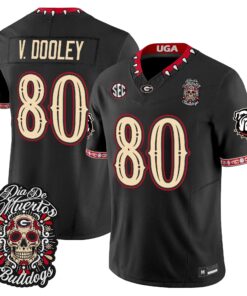 Vince Dooley Jersey #80 Georgia Bulldogs Día de los Muertos Vapor Limited All Stitched