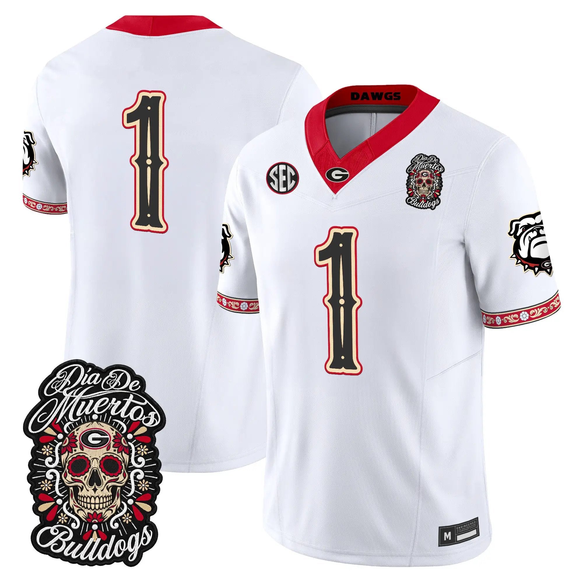 team-jersey-1-georgia-bulldogs-dia-de-los-muertos-vapor-limited-all-stitched-03 - Top Design Fan Team Jersey #1 Georgia Bulldogs Día de los Muertos Vapor Limited All Stitched