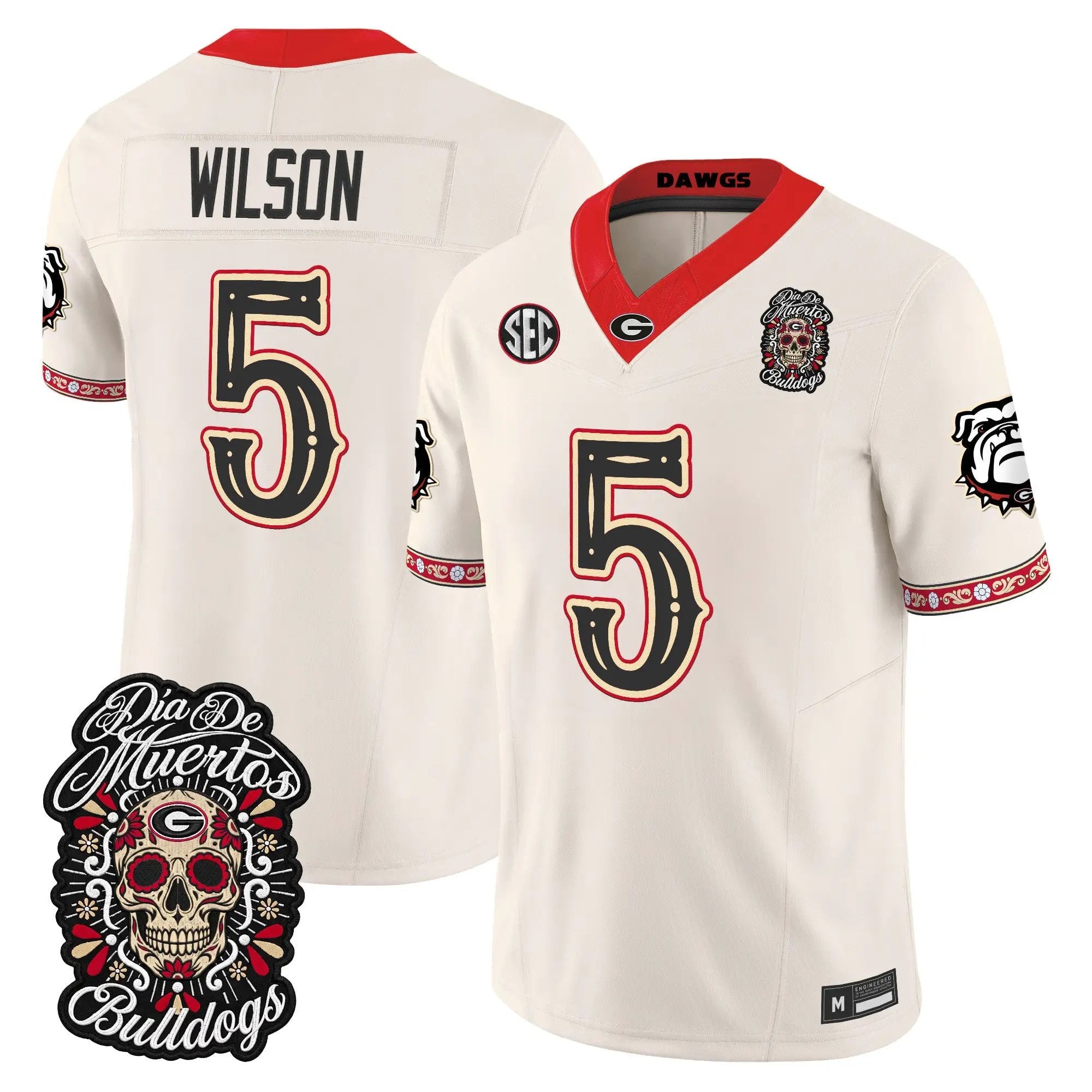 raylen-wilson-jersey-5-georgia-bulldogs-dia-de-los-muertos-vapor-limited-all-stitched-04 - Top Design Fan Raylen Wilson Jersey #5 Georgia Bulldogs Día de los Muertos Vapor Limited All Stitched