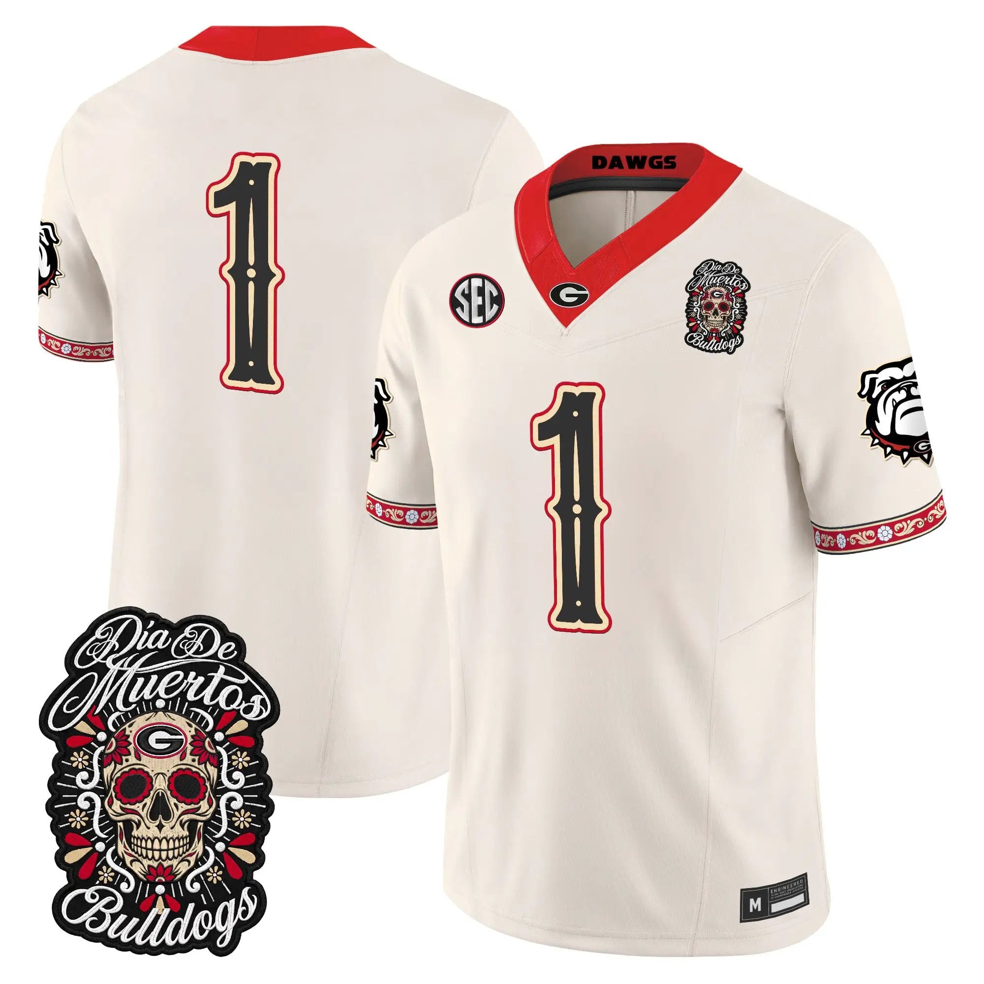 team-jersey-1-georgia-bulldogs-dia-de-los-muertos-vapor-limited-all-stitched-04 - Top Design Fan Team Jersey #1 Georgia Bulldogs Día de los Muertos Vapor Limited All Stitched