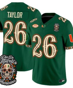 Sean Taylor Jersey #26 Miami Hurricanes Día de los Muertos Vapor Limited All Stitched