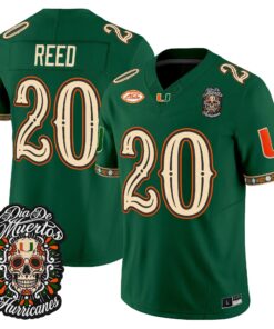 Ed Reed Jersey #20 Miami Hurricanes Día de los Muertos Vapor Limited All Stitched