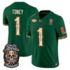 Malachi Toney Jersey #1 Miami Hurricanes Día de los Muertos Vapor Limited All Stitched