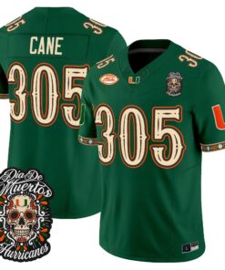 Cane Jersey #305 Miami Hurricanes Día de los Muertos Vapor Limited All Stitched