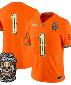 Team Jersey #1 Miami Hurricanes Día de los Muertos Vapor Limited All Stitched