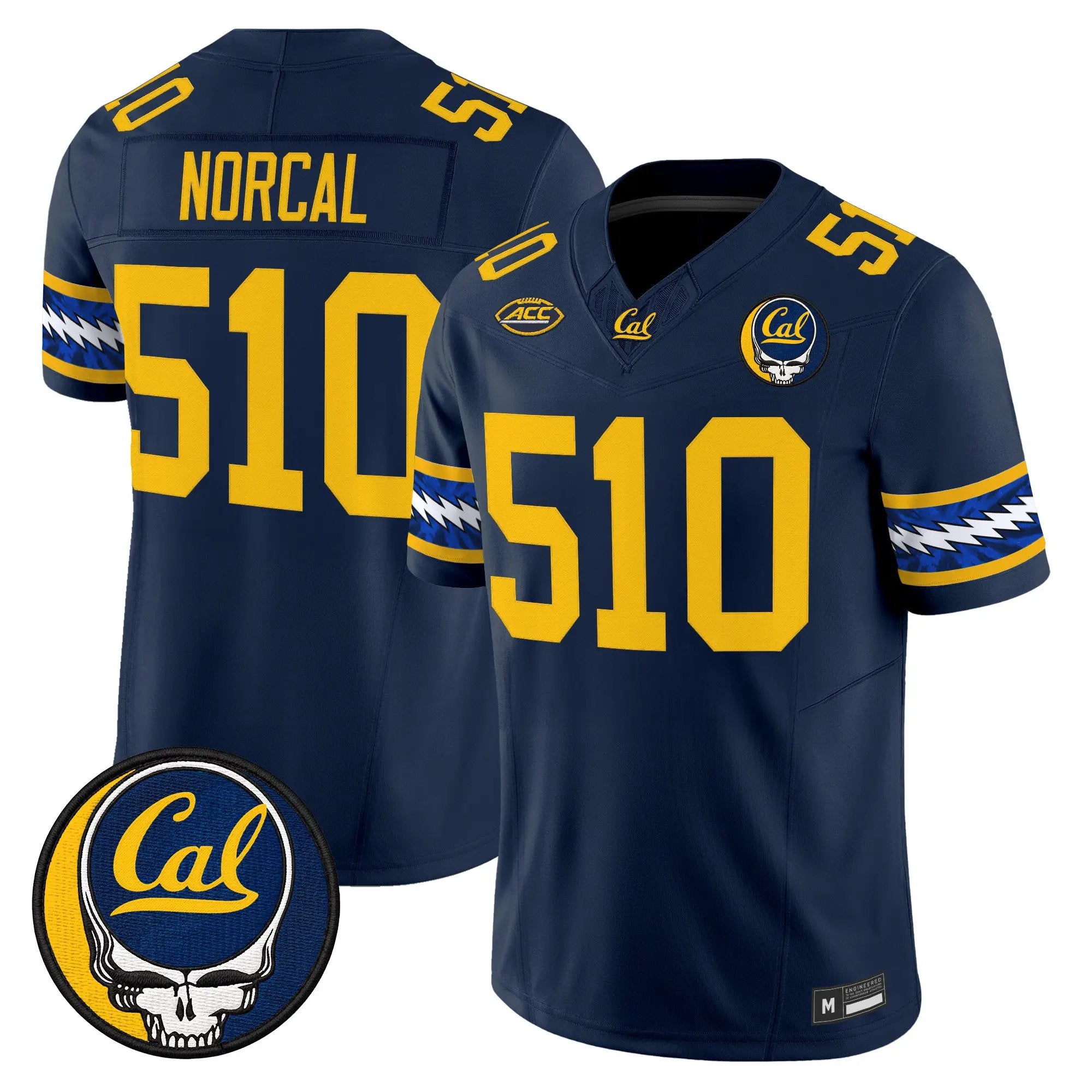 NorCal Jersey #510 California Golden Bears x Grateful Dead Vapor Limited All Stitched - Top Design Fan NorCal Jersey #510 California Golden Bears x Grateful Dead Vapor Limited All Stitched