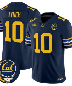 Marshawn Lynch Jersey #10 California Golden Bears x Grateful Dead Vapor Limited All Stitched