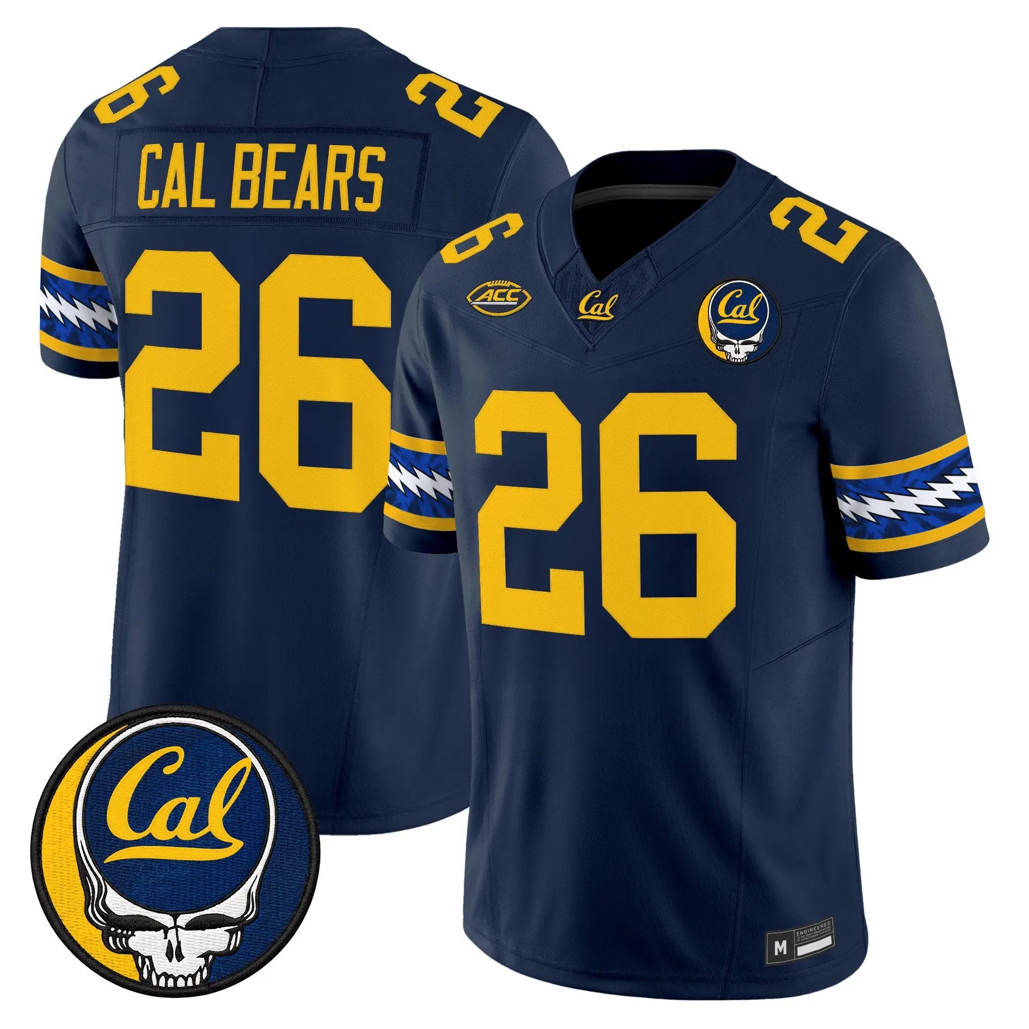 Cal Bears Jersey #26 California Golden Bears x Grateful Dead Vapor Limited All Stitched - Top Design Fan Cal Bears Jersey #26 California Golden Bears x Grateful Dead Vapor Limited All Stitched