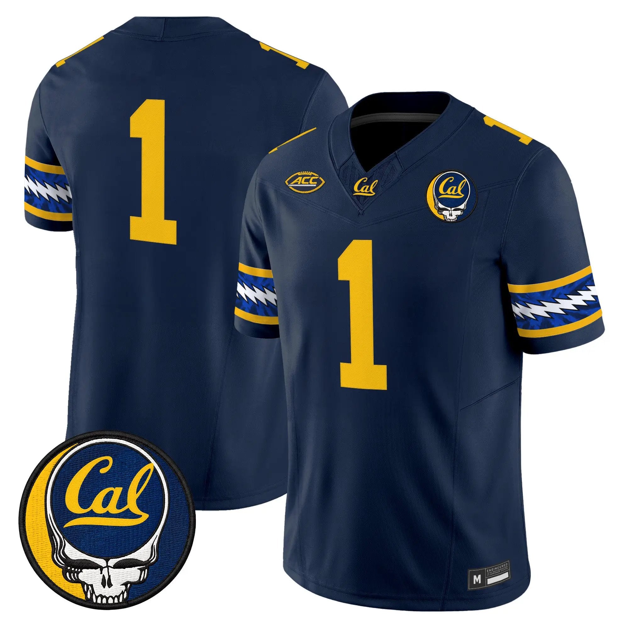 Team Jersey #1 California Golden Bears x Grateful Dead Vapor Limited All Stitched - Top Design Fan Team Jersey #1 California Golden Bears x Grateful Dead Vapor Limited All Stitched