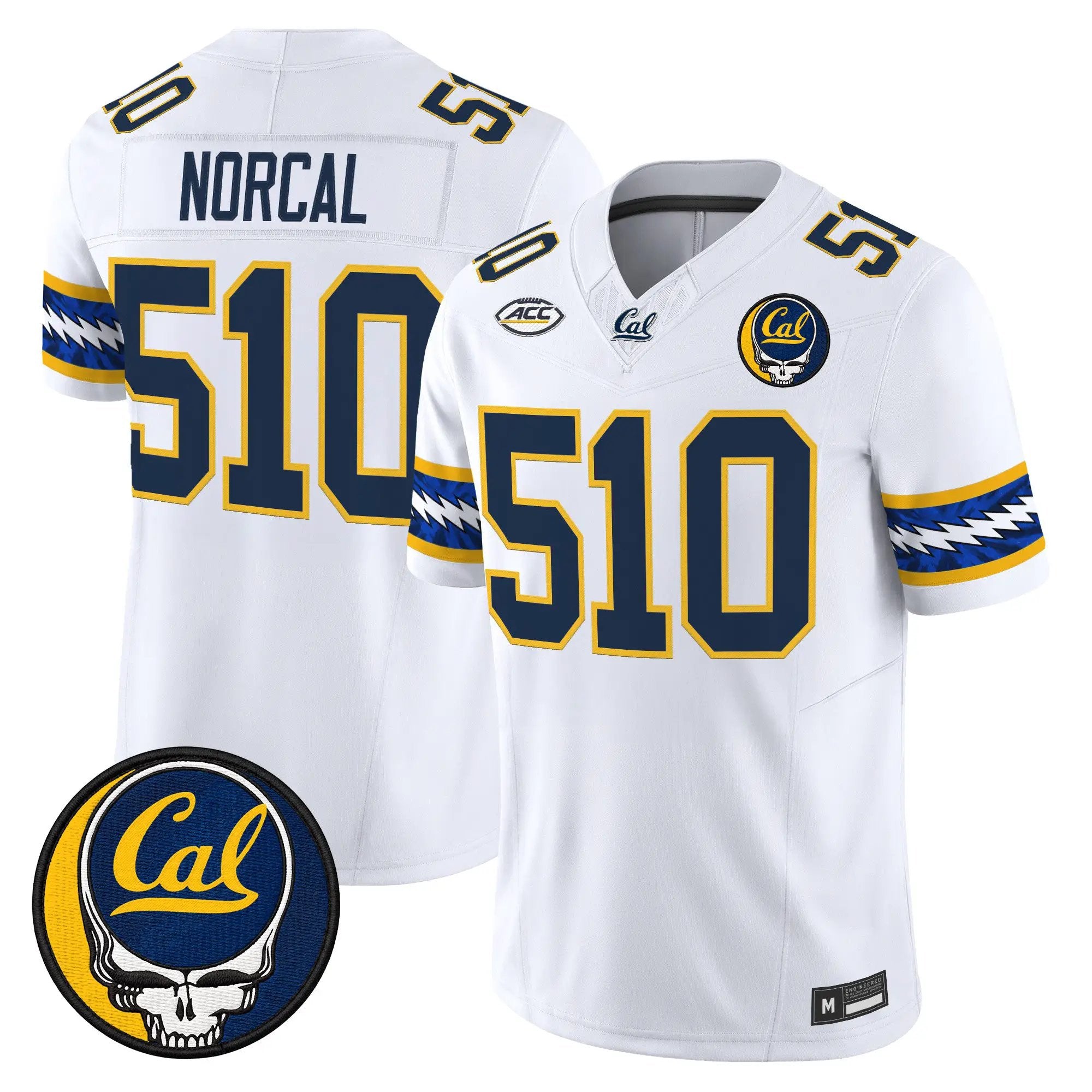 norcal-jersey-510-california-golden-bears-x-grateful-dead-vapor-limited-all-stitched-02 - Top Design Fan NorCal Jersey #510 California Golden Bears x Grateful Dead Vapor Limited All Stitched